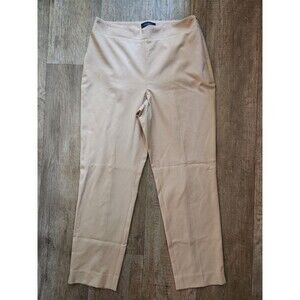 TALBOTS Beige Hollywood Side Zip Stretch Dress Pant Size 10 *EUC*
